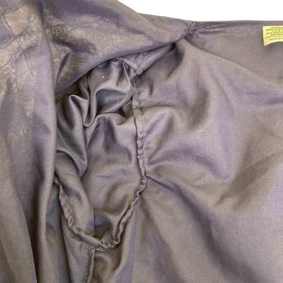 Vintage 80s Eves Allure Silk Sequined Party Blazer Dress Jacket Elegant Sz M - Picture 8 of 15